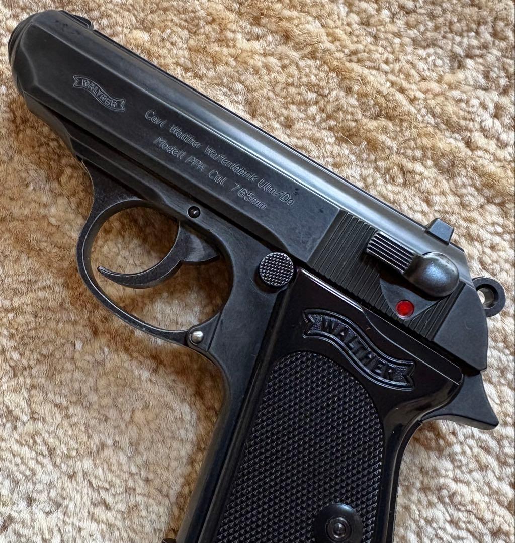 マルシンHWモデルガンワルサーPPKサイレンサー、レアグリップ付Ｊボンドイメージ