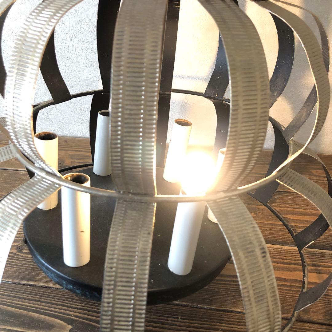 1960s メタルシェード 6灯 ペンダントランプ シャンデリア