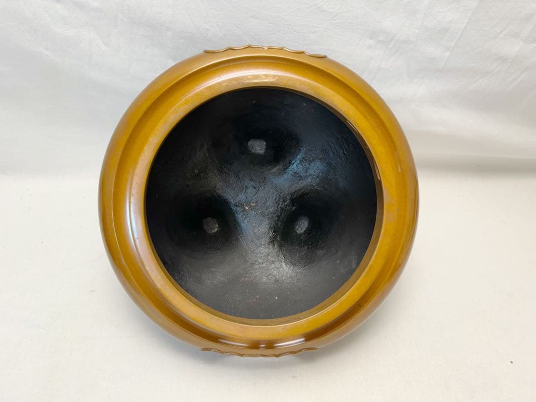 ほぼ未使用 茶道具 唐銅朝鮮風炉釜 野々田電熱器 釜鐶付 茶道 元箱