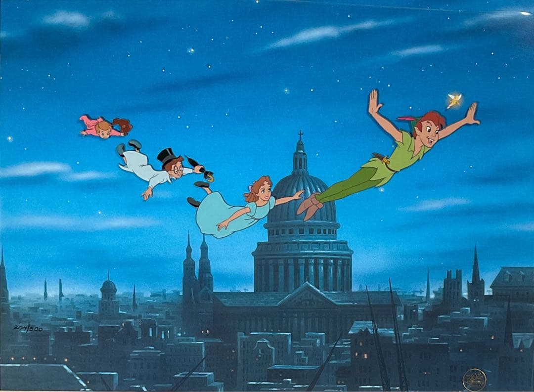 【ディズニー限定セル画】ピーターパン ティンカーベル 証明書付きの大人気作品