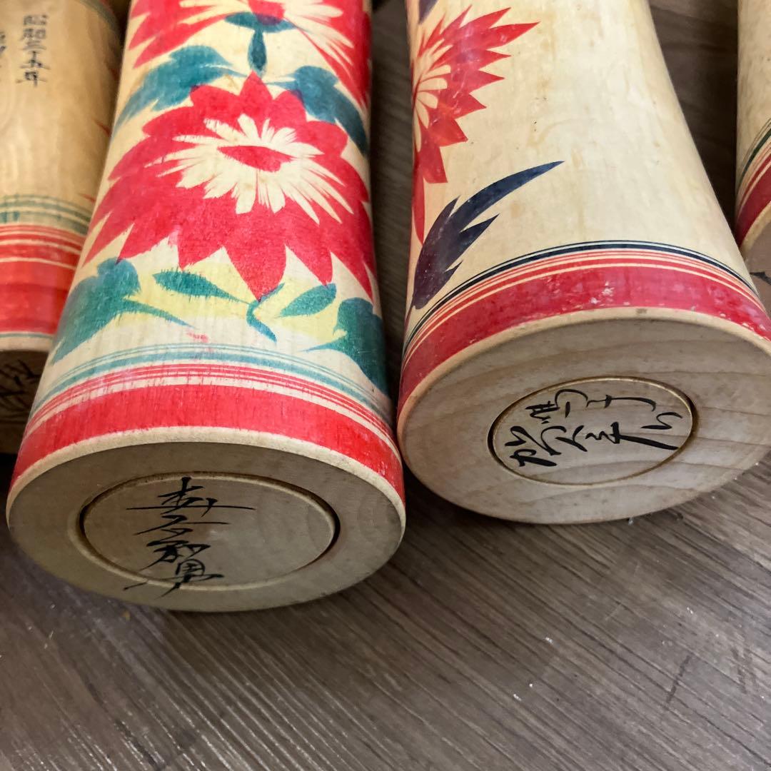 D-3 昭和レトロ 木製 こけし 小芥子 16体セット まとめ売り 日本人形