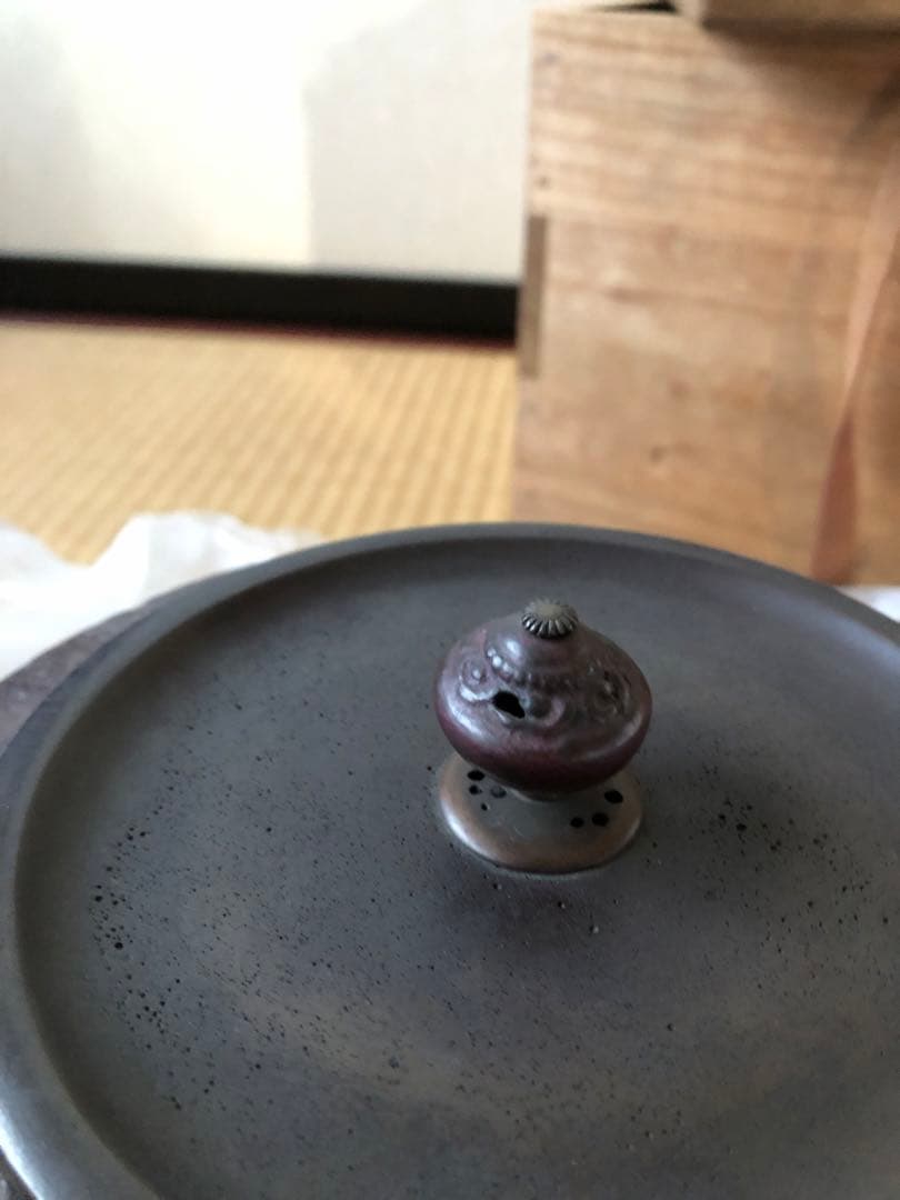 時代　車軸釜　大西定林造　十二代寒雉極付