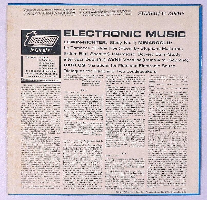 ELECTRONIC MUSIC 極美品USオリジナル 電子音楽 ジョン・レノン