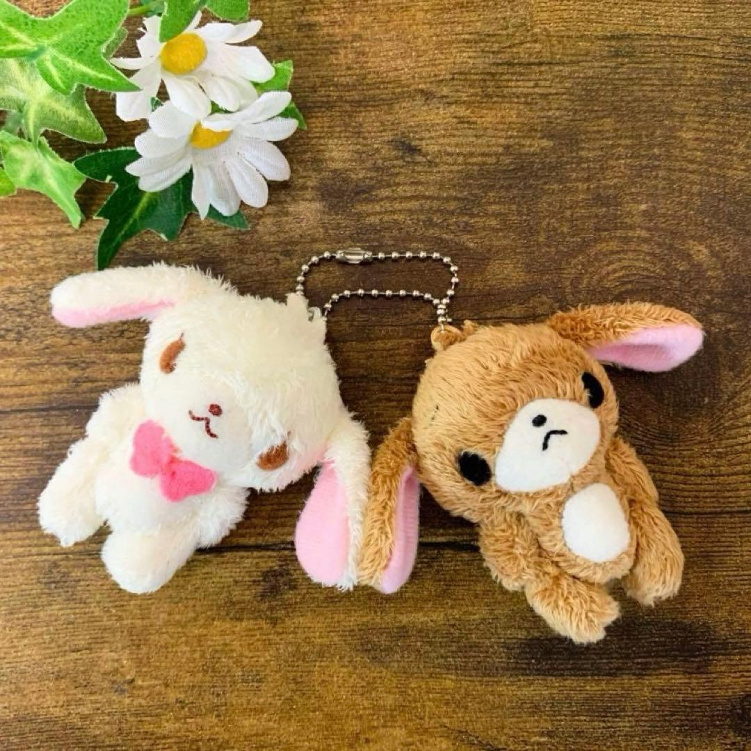 ★希少レア★ シュガーバニーズ　ペアマスコット　ぬいぐるみ　ボールチェーン　初期