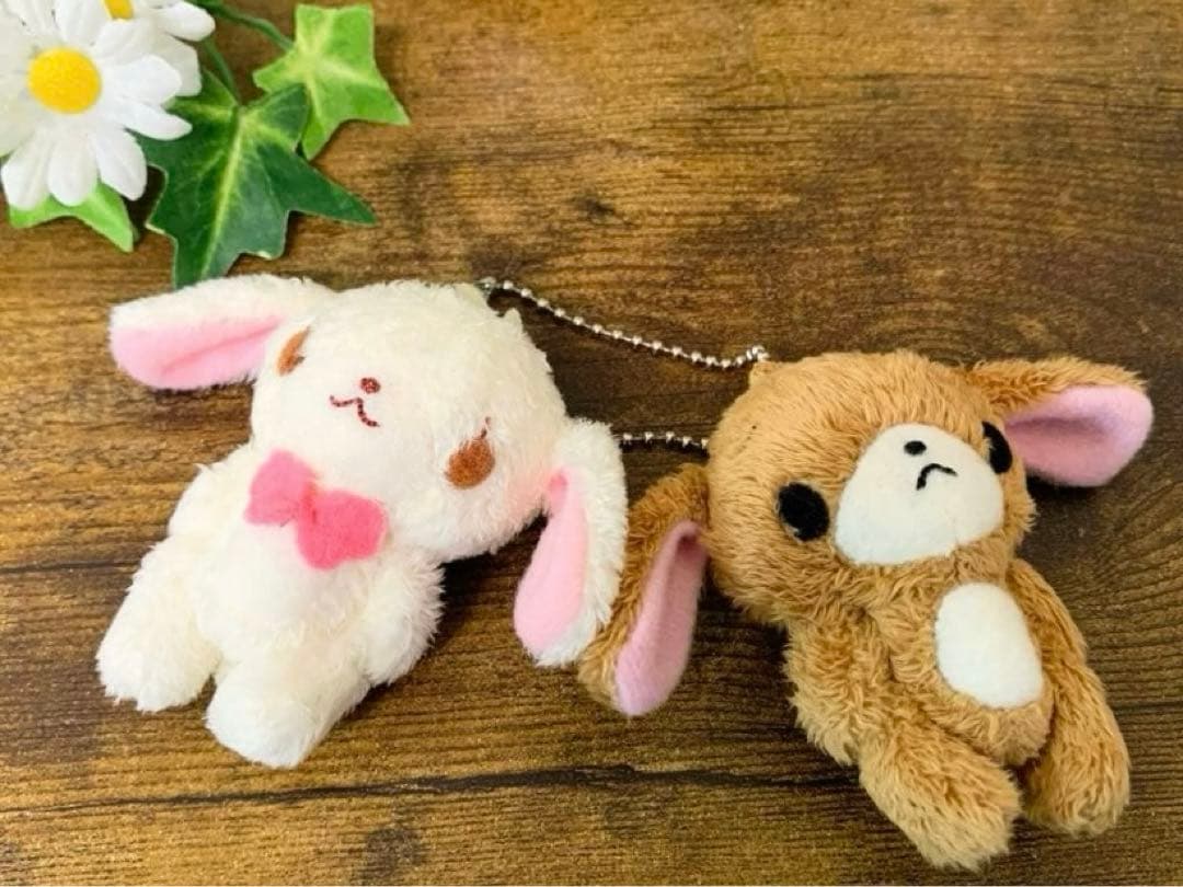 ★希少レア★ シュガーバニーズ　ペアマスコット　ぬいぐるみ　ボールチェーン　初期