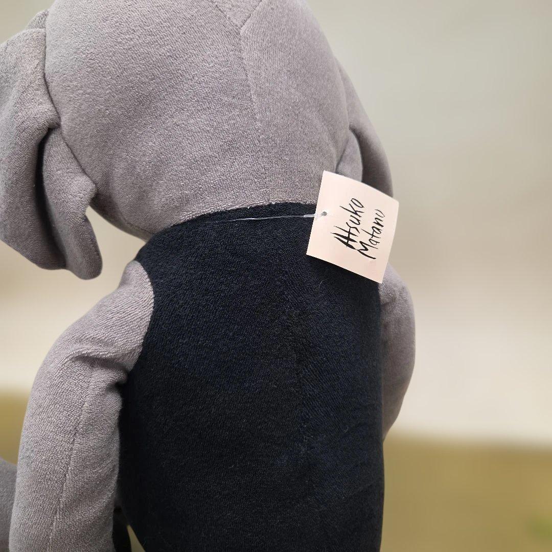 う*も様 またのあつこ　象のぬいぐるみ 中型 グレーと黒