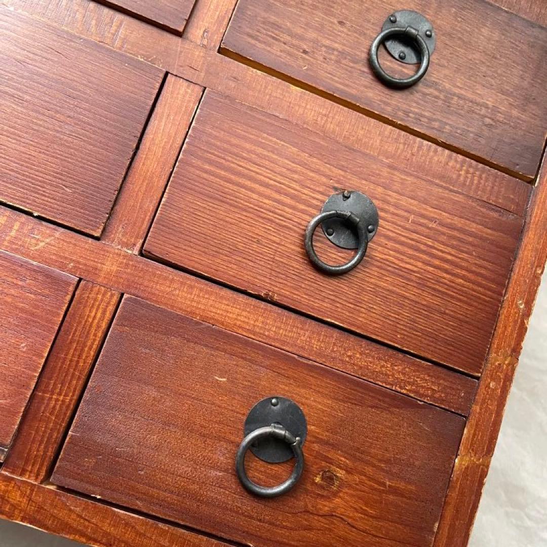 アンティーク　小タンス　ブラウン　古道具　古家具