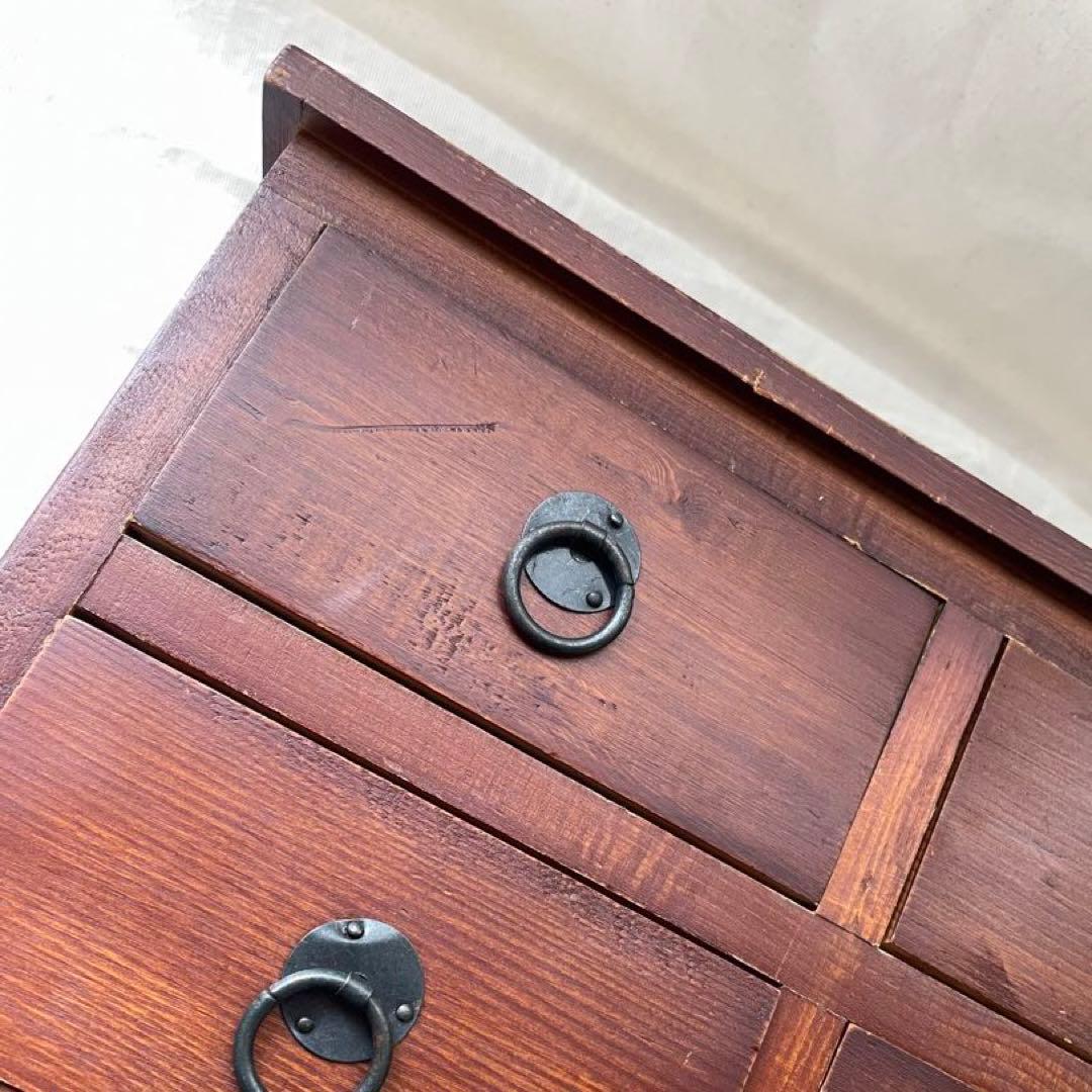 アンティーク　小タンス　ブラウン　古道具　古家具
