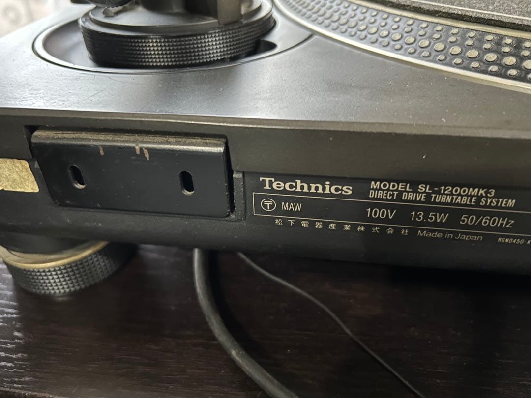 DJ機材 Technics SL-1200MK3