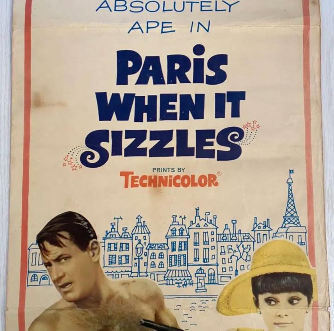 【希少】オードリー・ヘップバーン「パリで一緒に」 ポスター インテリア おしゃれ