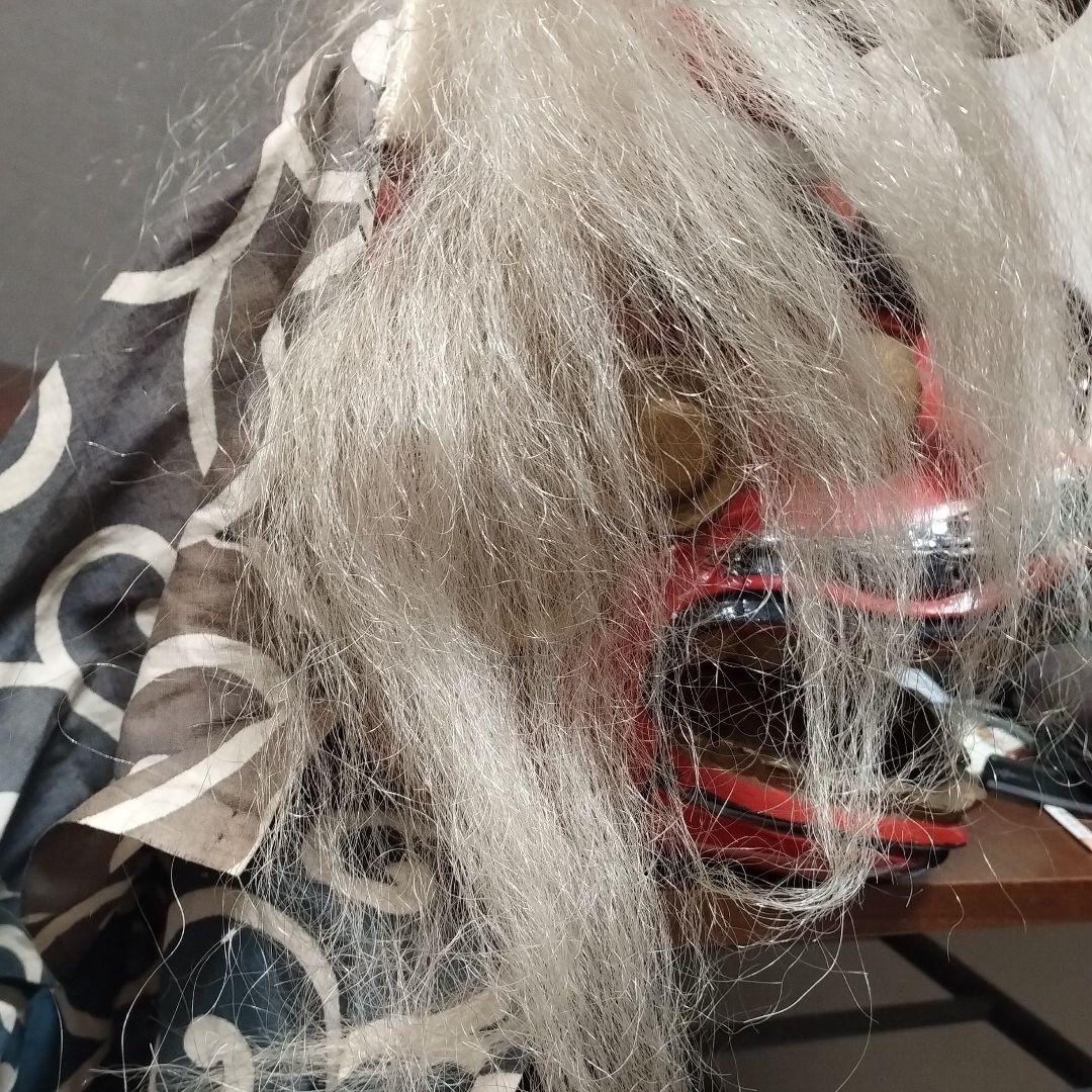 本物　常陸国　木製獅子頭　ビンテージ