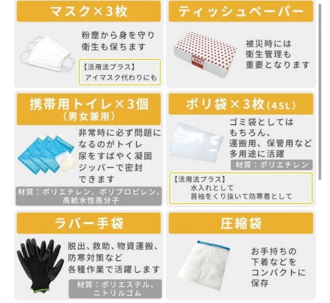 【新品2点】山善防災バック30点セット