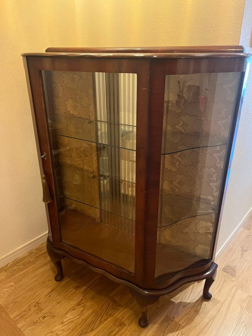 イギリスアンティーク　キャビネット　アンティーク家具　 飾り棚　英国家具・送料込