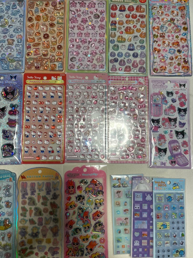 ボンボンドロップシール　まとめ売り　コットンパフィシール　サンリオ　ディズニー