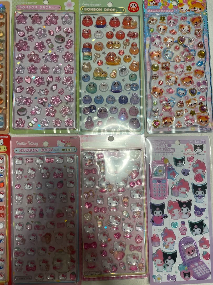 ボンボンドロップシール　まとめ売り　コットンパフィシール　サンリオ　ディズニー