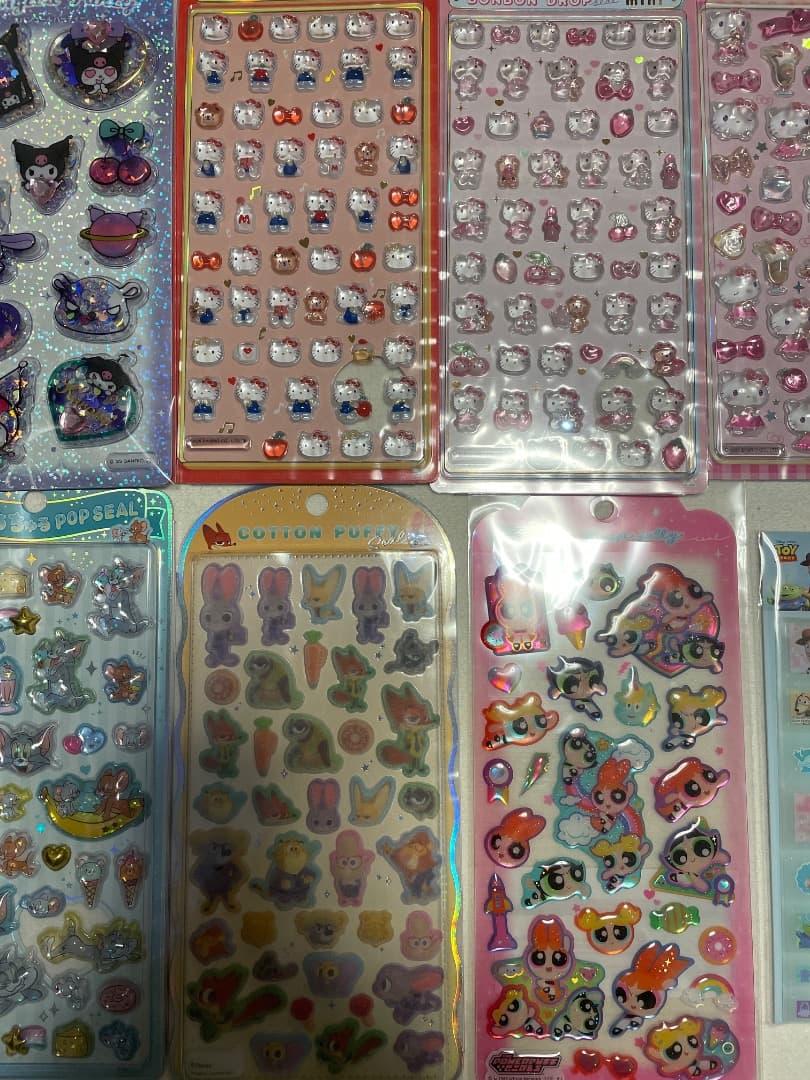 ボンボンドロップシール　まとめ売り　コットンパフィシール　サンリオ　ディズニー