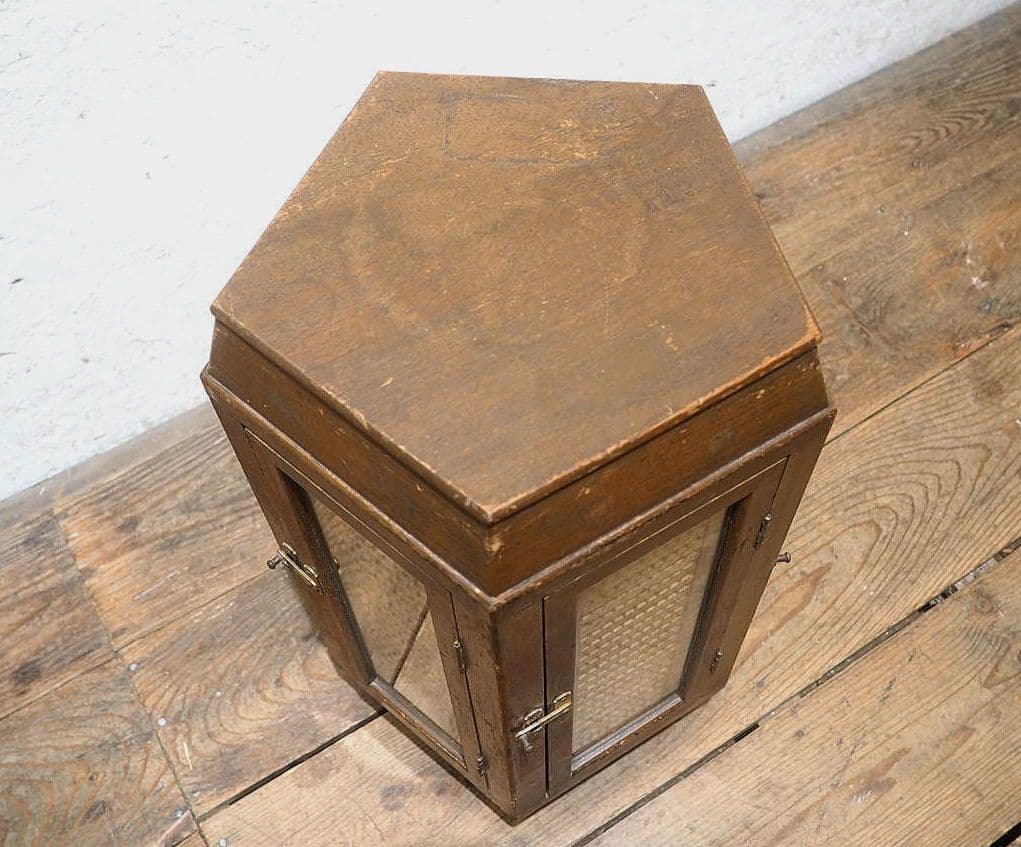 1336 回転式　レトロなハンコケース　判子　ガラスケース　レトロ　アンティーク