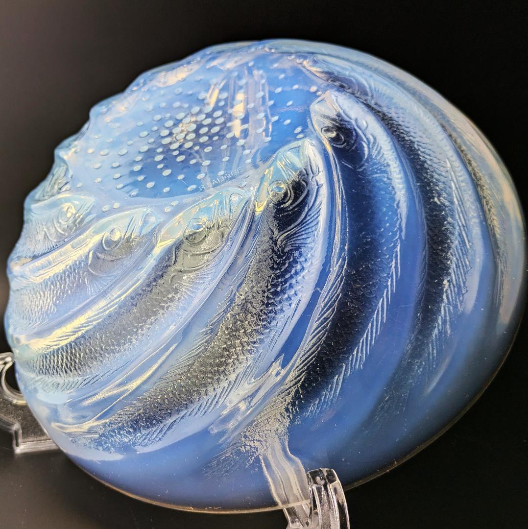 マッチーさま　深淵なるオパルセント ラリック本人作品 ポワソン 大鉢24cm 魚