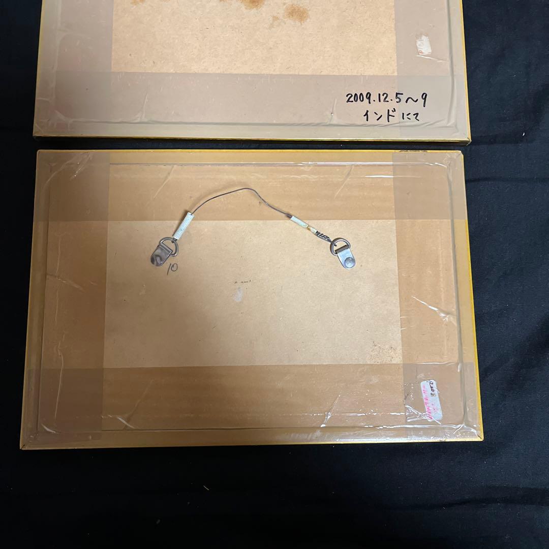 高級インド　2点セット　ミニアチュール　細密画