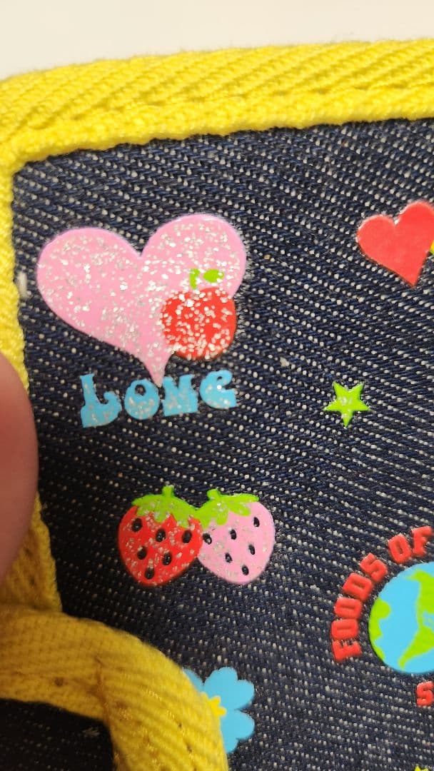 希少 平成レトロ　シール帳 手帳 バインダー デニム　ミラー付　CRUX　当時品