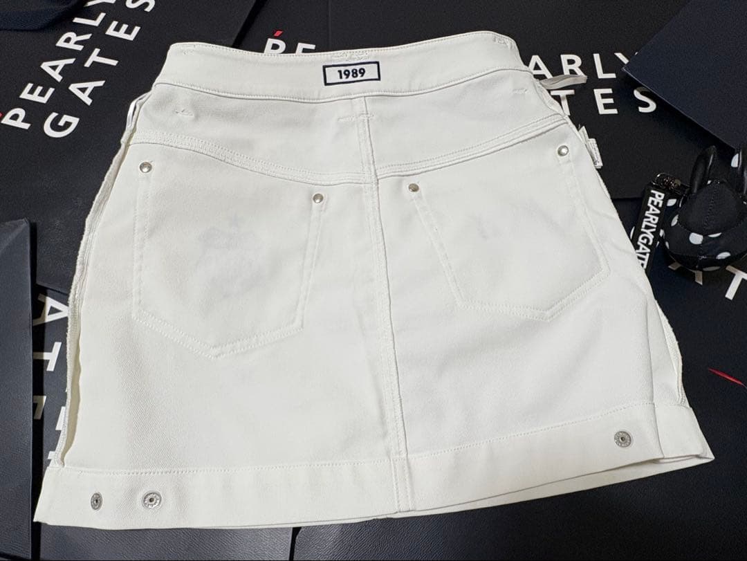 PEARLY GATES ホワイト ミニスカート