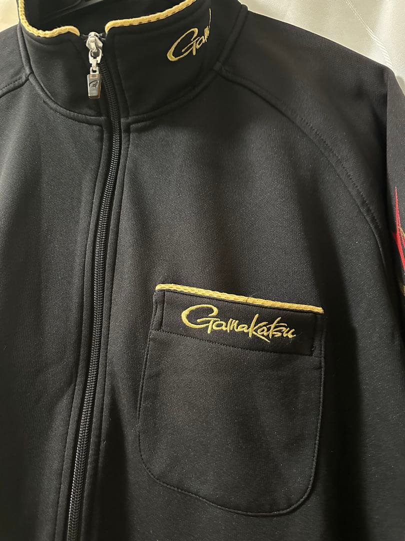 【適品】がまかつ ジャージ スーツ LL（XL）ブラック　GM-3324