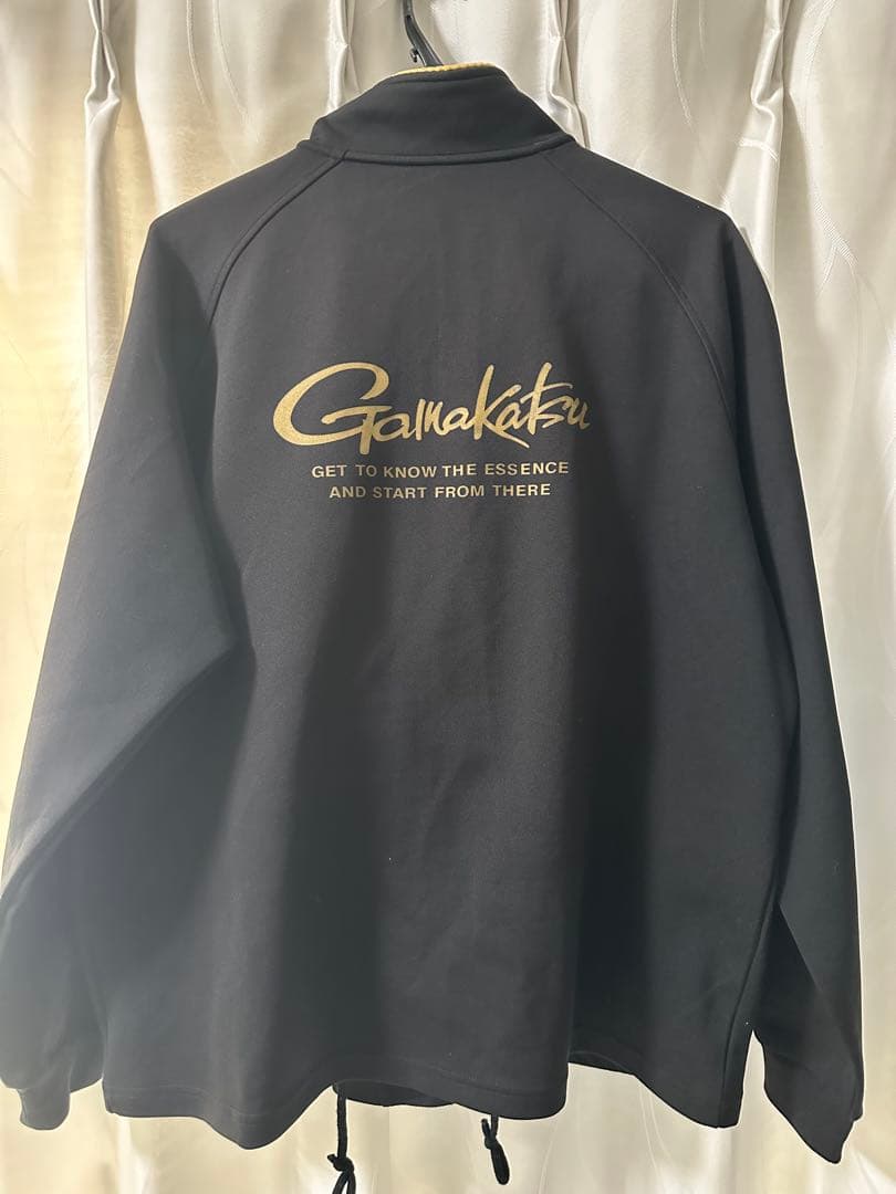 【適品】がまかつ ジャージ スーツ LL（XL）ブラック　GM-3324