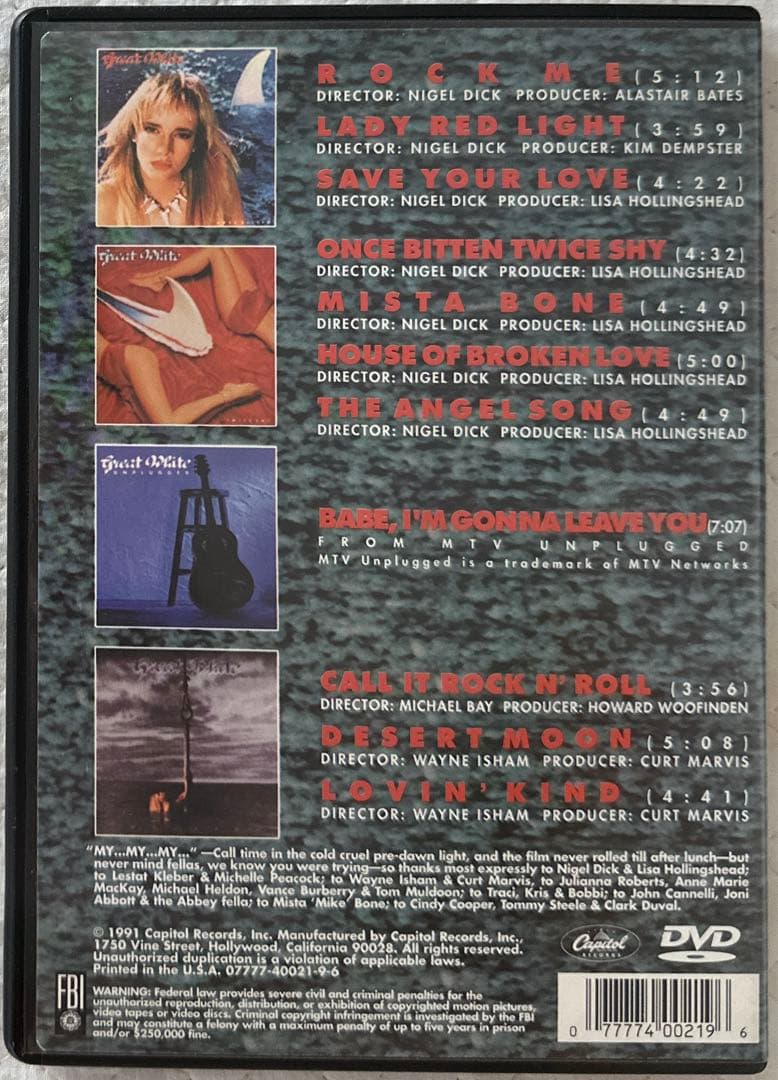 DVD！GREAT WHITE / MY...MY...MY...