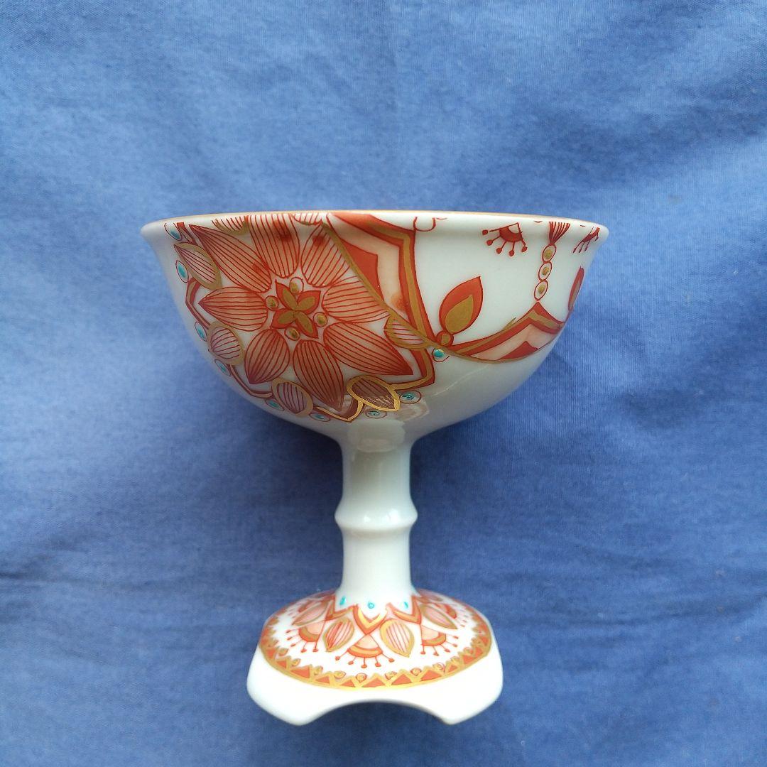 作家物♦️馬上杯 九谷　　赤絵　高　聡文