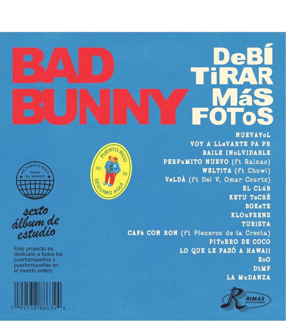 BAD BUNNY DeBí Tirar Más Fotos レコード DTMF