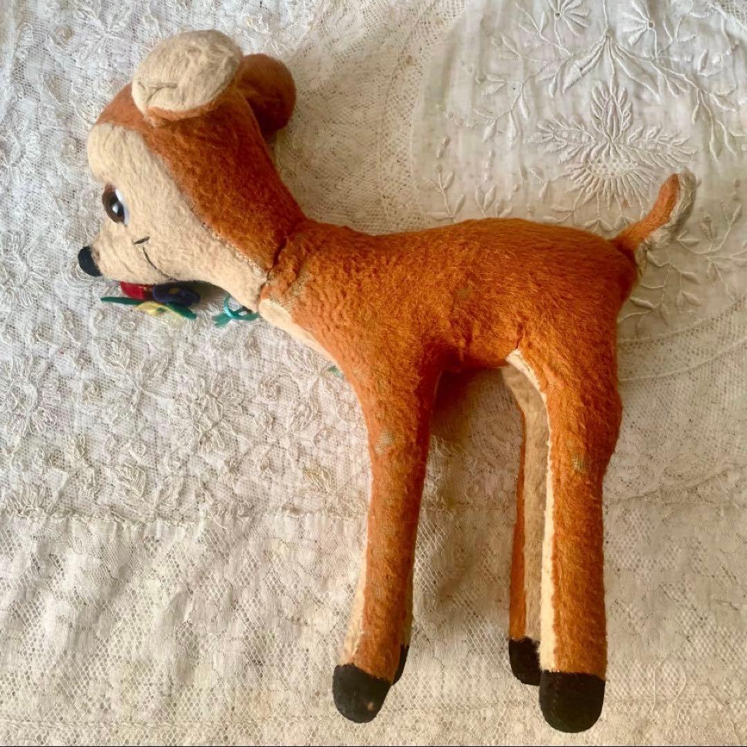 バンビぬいぐるみ3体セット　子鹿小鹿　　フランスアンティーク　ドイツヴィンテージ