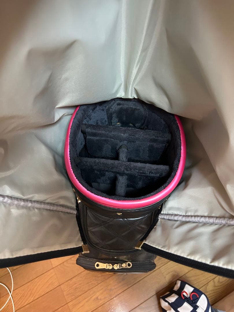 Mizuno レディース キャディバッグ 黒 ピンク