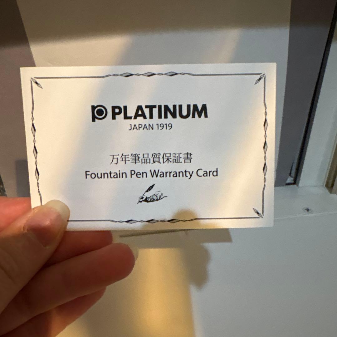 プラチナ　万年筆　マットホワイト