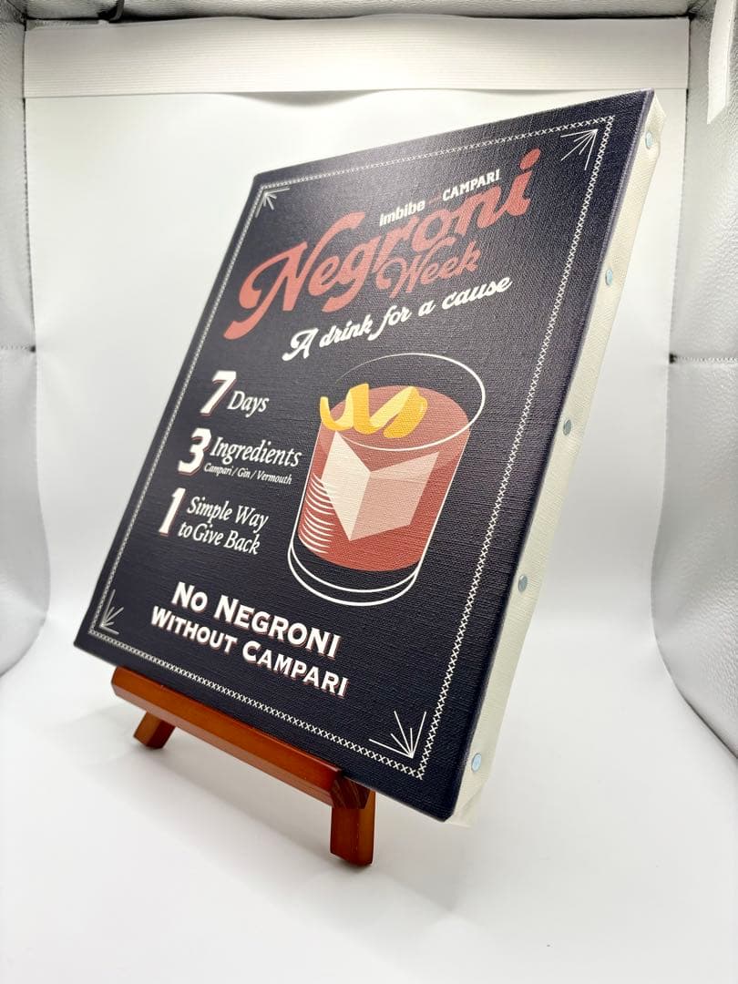 ネグローニウィーク キャンバスアート イーゼル付 新品 カンパリ×Imbibe