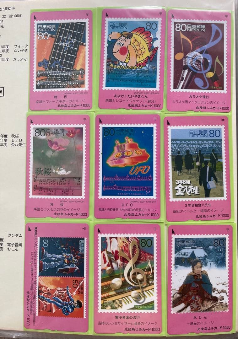 使用済み　20世紀デザイン切手ふみカード　第1集～第17集セット　北陸版　テレカ