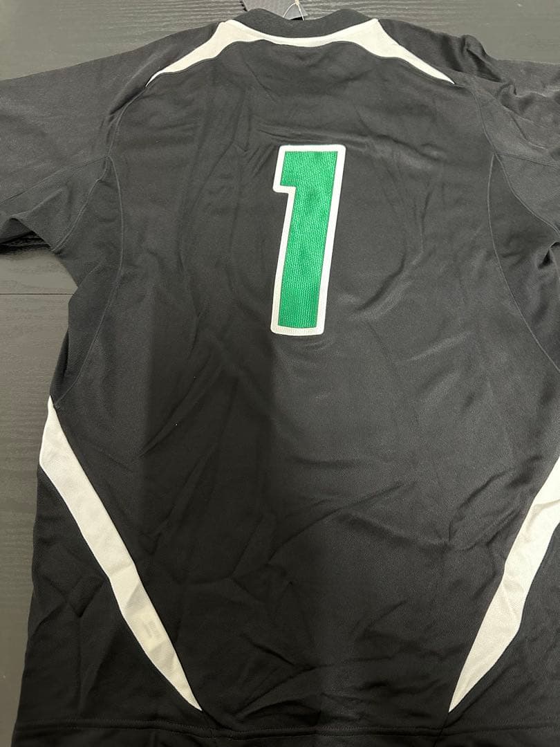 デサント　バレーユニフォーム　長袖　ブラック　圧着マーキング入り　セット