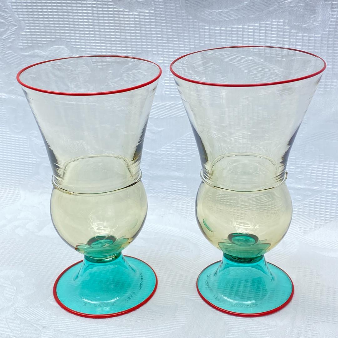 希少 大平洋一 Yoichi Ohira ベネチアンガラス グラス 2客セット