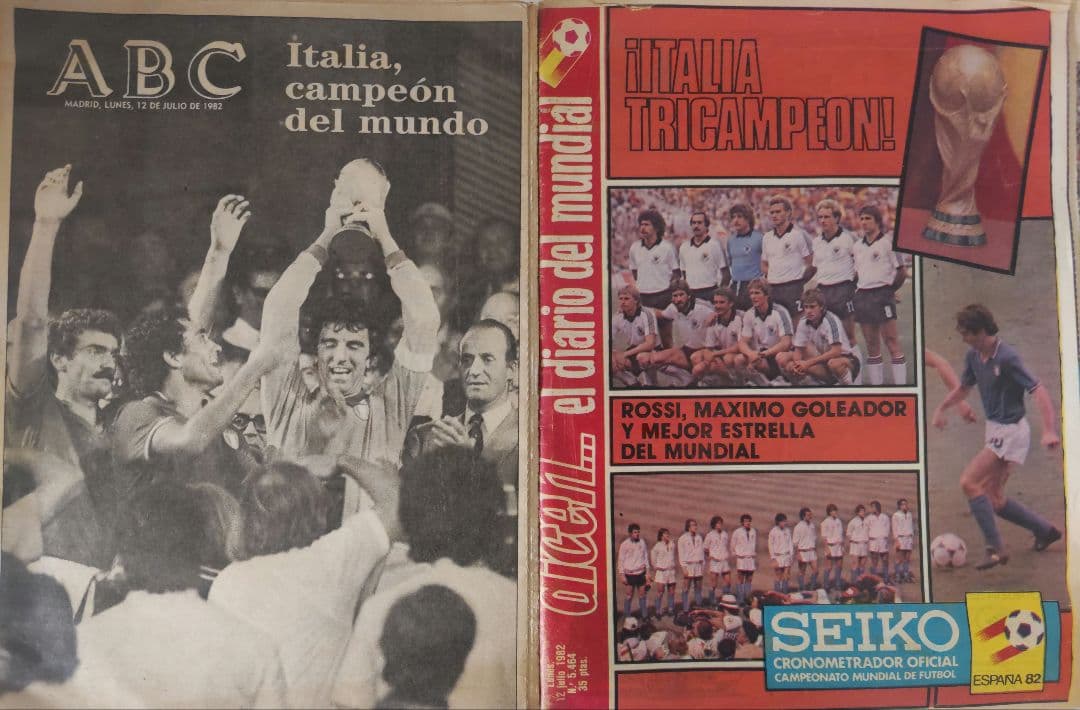 FIFAW杯1982年　決勝 イタリアvs西ドイツ戦　チケット半券と新聞付き