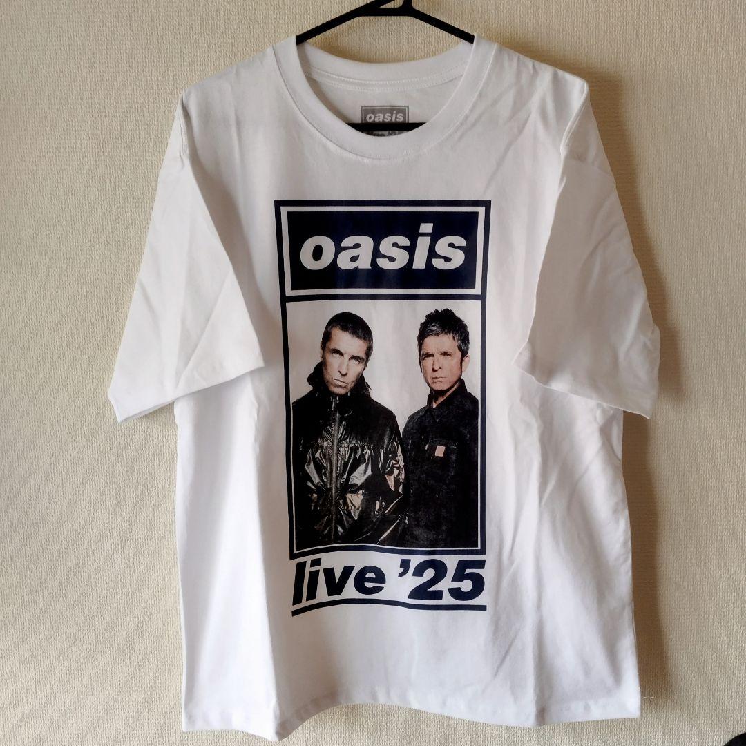 新品　oasis Tシャツ L ホワイト　オアシス　photo　限定ショッパー付