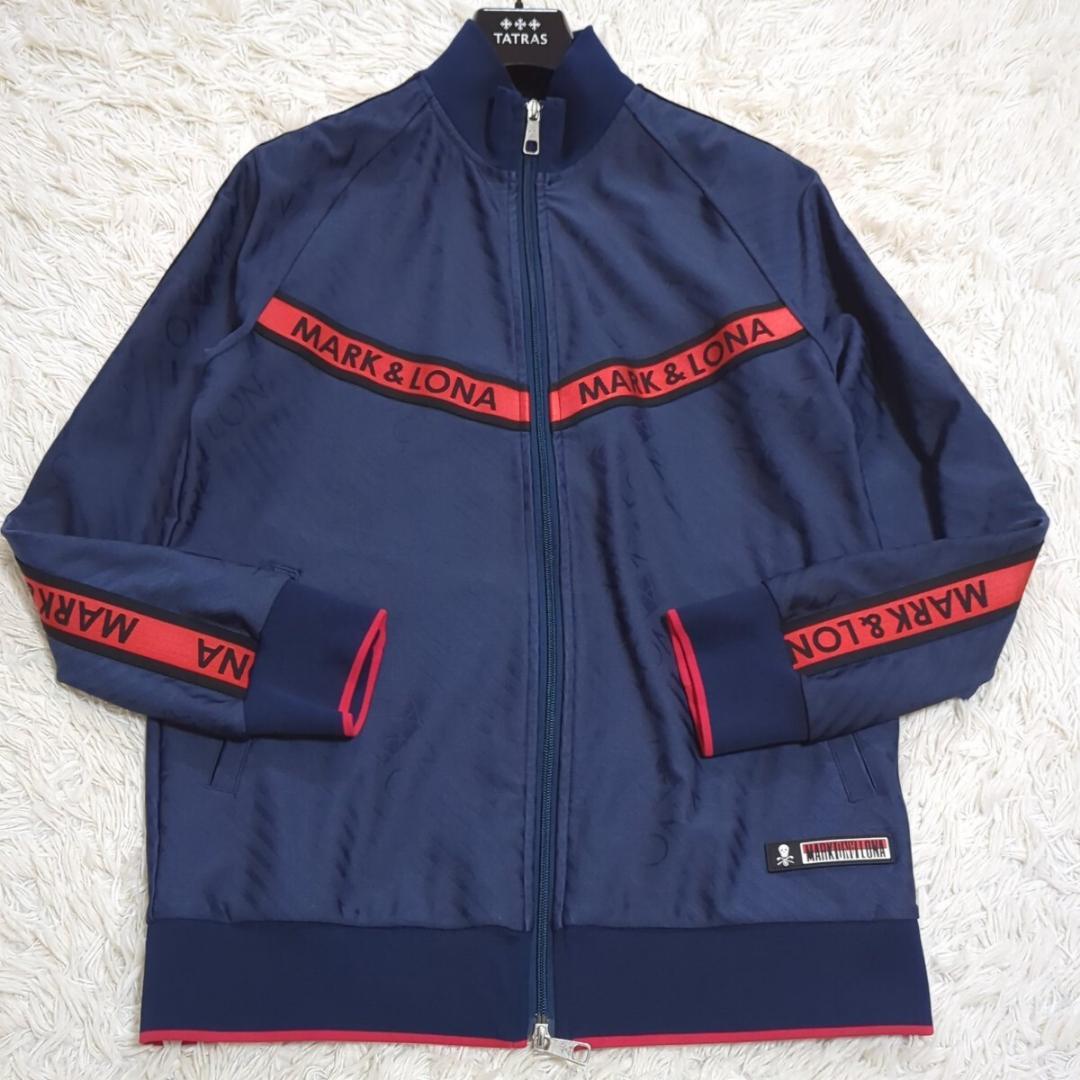 美品 マークアンドロナ XL相当 モノグラム ジャージセットアップ ロゴライン