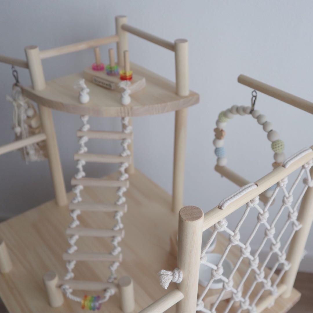 ことりのおおきなあそびば　インコ　おもちゃ　バードジム　バードアスレチック