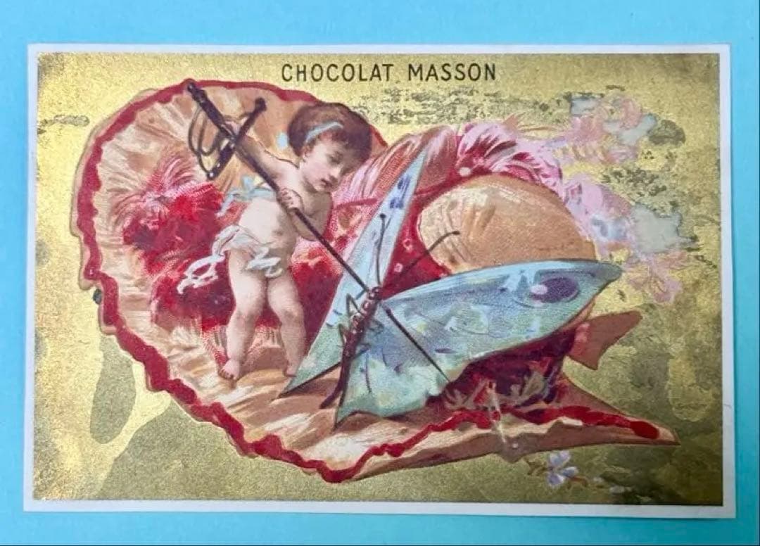 フランスアンティーク　クロモカードCHOCOLAT MASSON 4枚セット