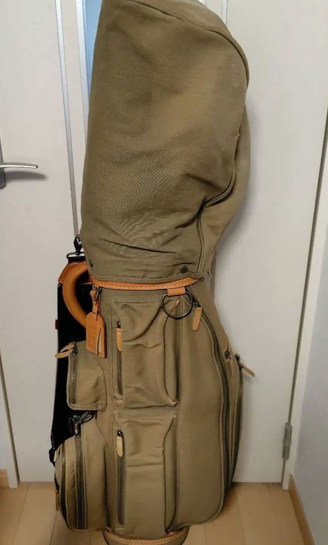 帆布製　オリーブグリーン ゴルフバッグ・キャディバッグ