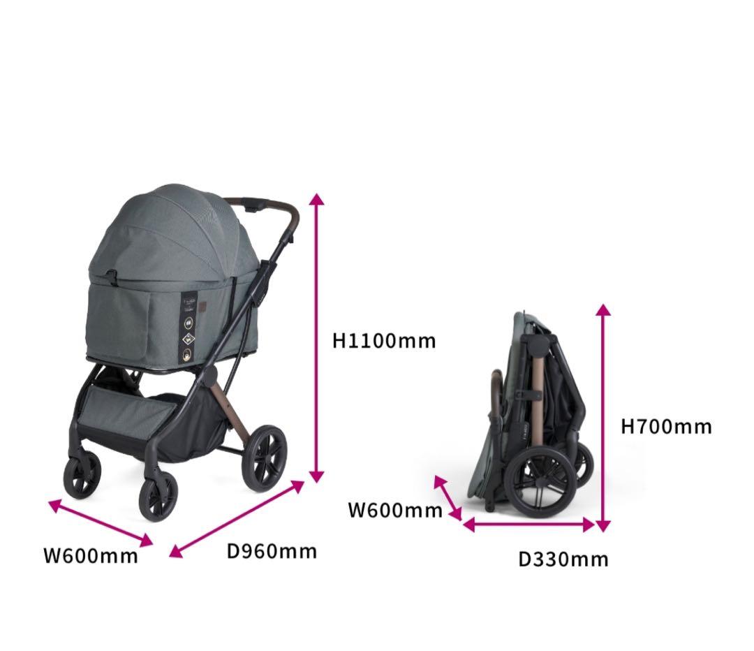 フィカゴー　アジャイル2 ペットカート グレー