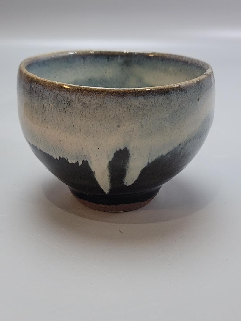 浜田晋作 造 掛合釉茶碗 共箱 未使用 DT551