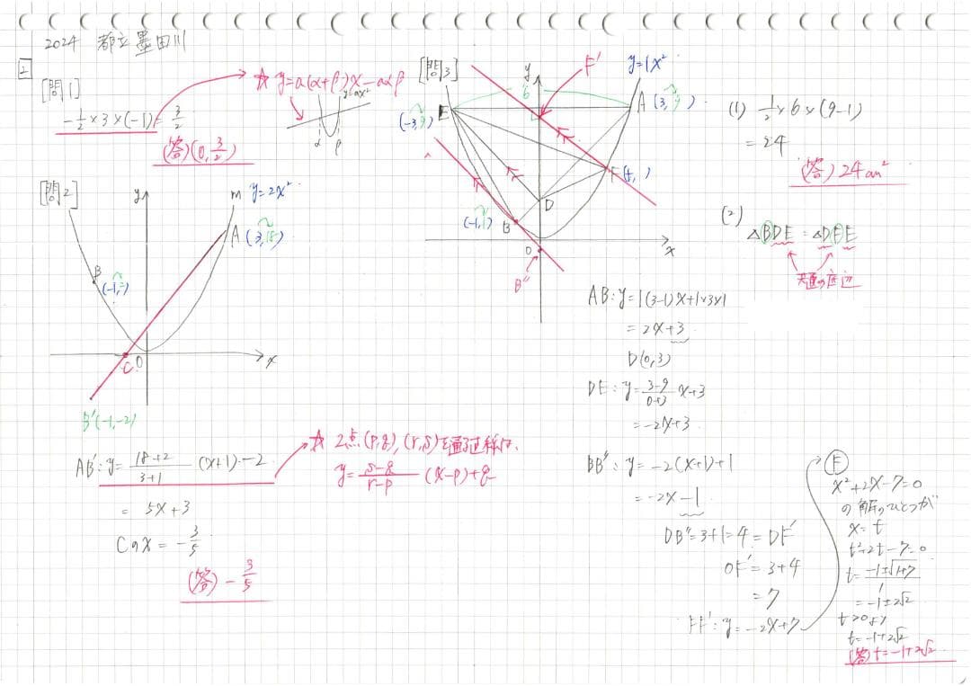 塾講師オリジナル数学解説自校作成10校(解説動画付)2018-24高校入試過去問
