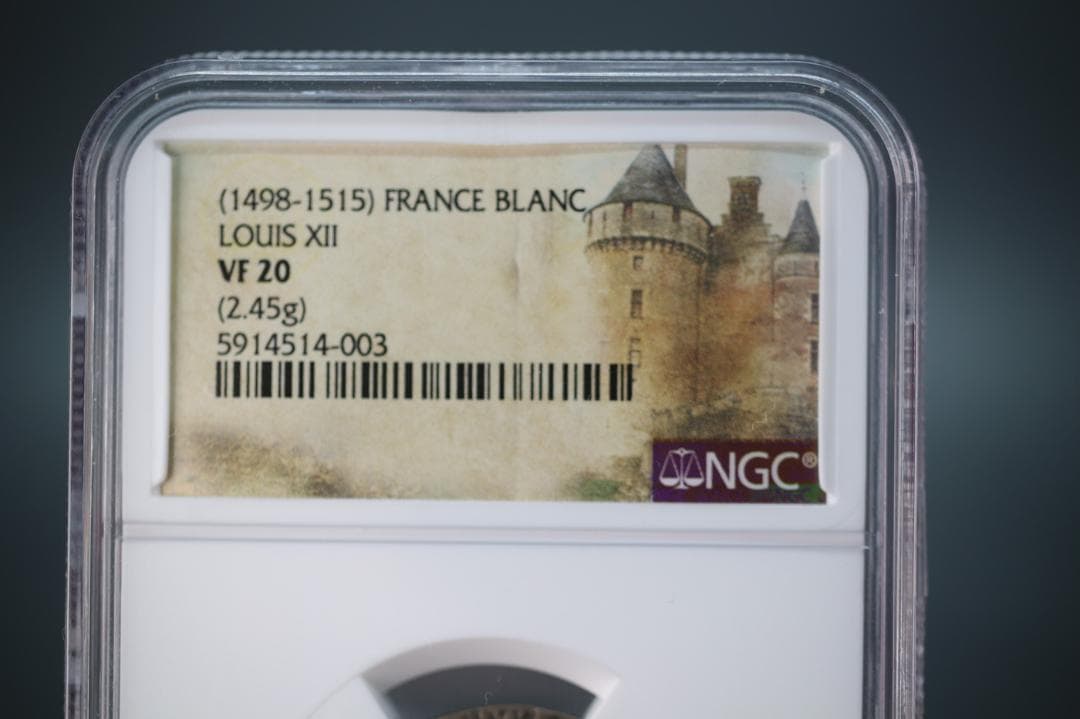 稀少 500年以上前のアンティーク 1498年-1515年 銀貨 鑑定品