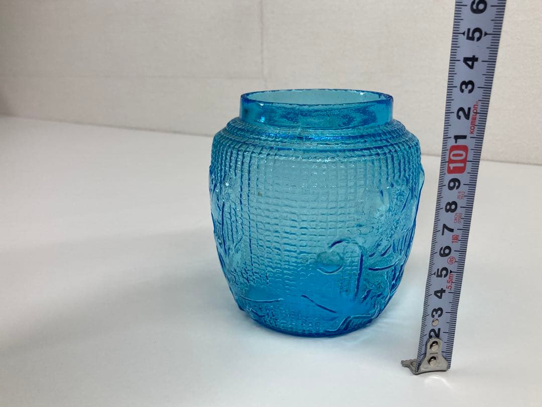 当時もの あめや瓶 薔薇模様 ガラス瓶 昭和初期