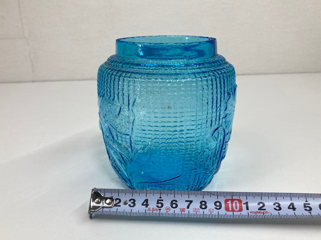 当時もの あめや瓶 薔薇模様 ガラス瓶 昭和初期