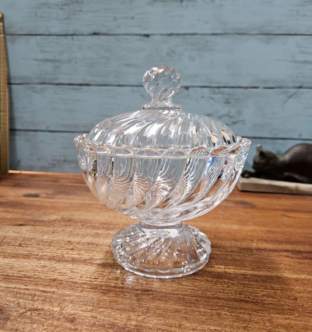 美品☆オールドバカラ BACCARAT バンブー ボンボニエール 蓋付き ポット